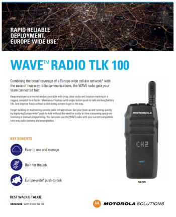 ware-m-WAVE-Radio-TLK100-Brochure